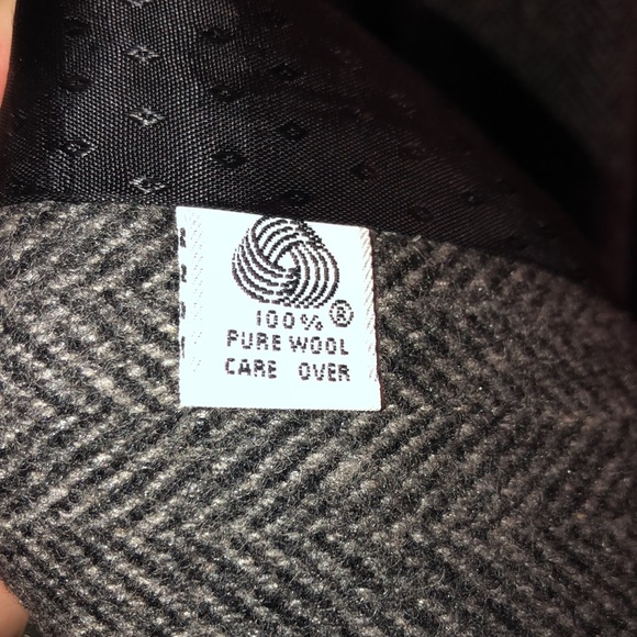 Vintage Plus Size 100% Wool Herringbone Cape - Picture 5 of 9